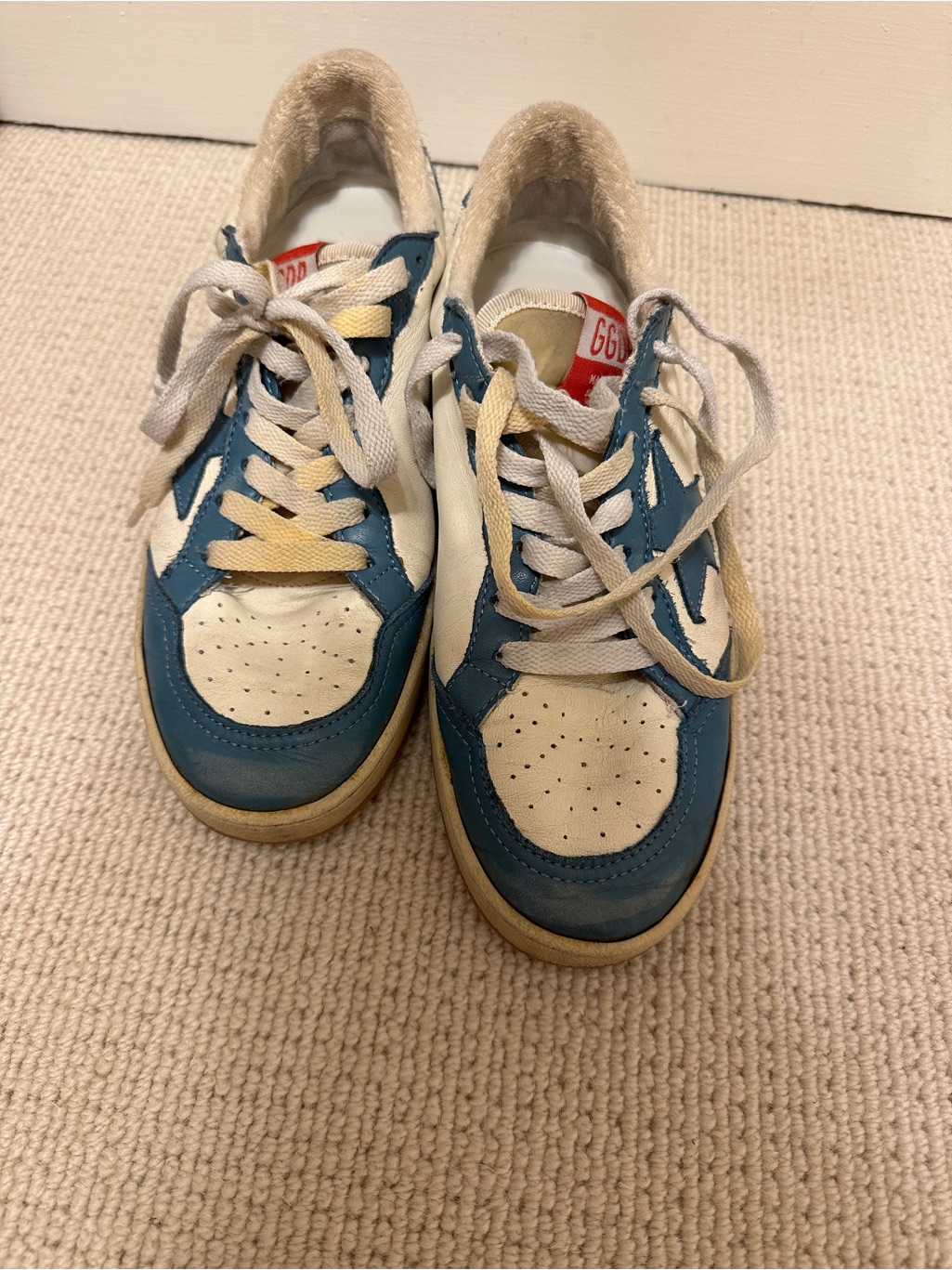 Golden Goose Ball Star Blue And Cream